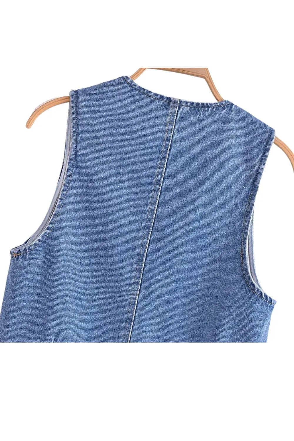 ' David' V-Neck Slimming Denim Vest