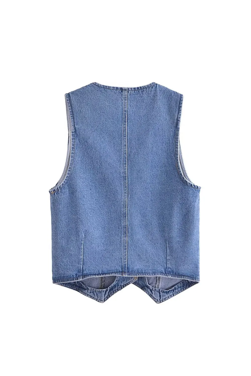 ' David' V-Neck Slimming Denim Vest