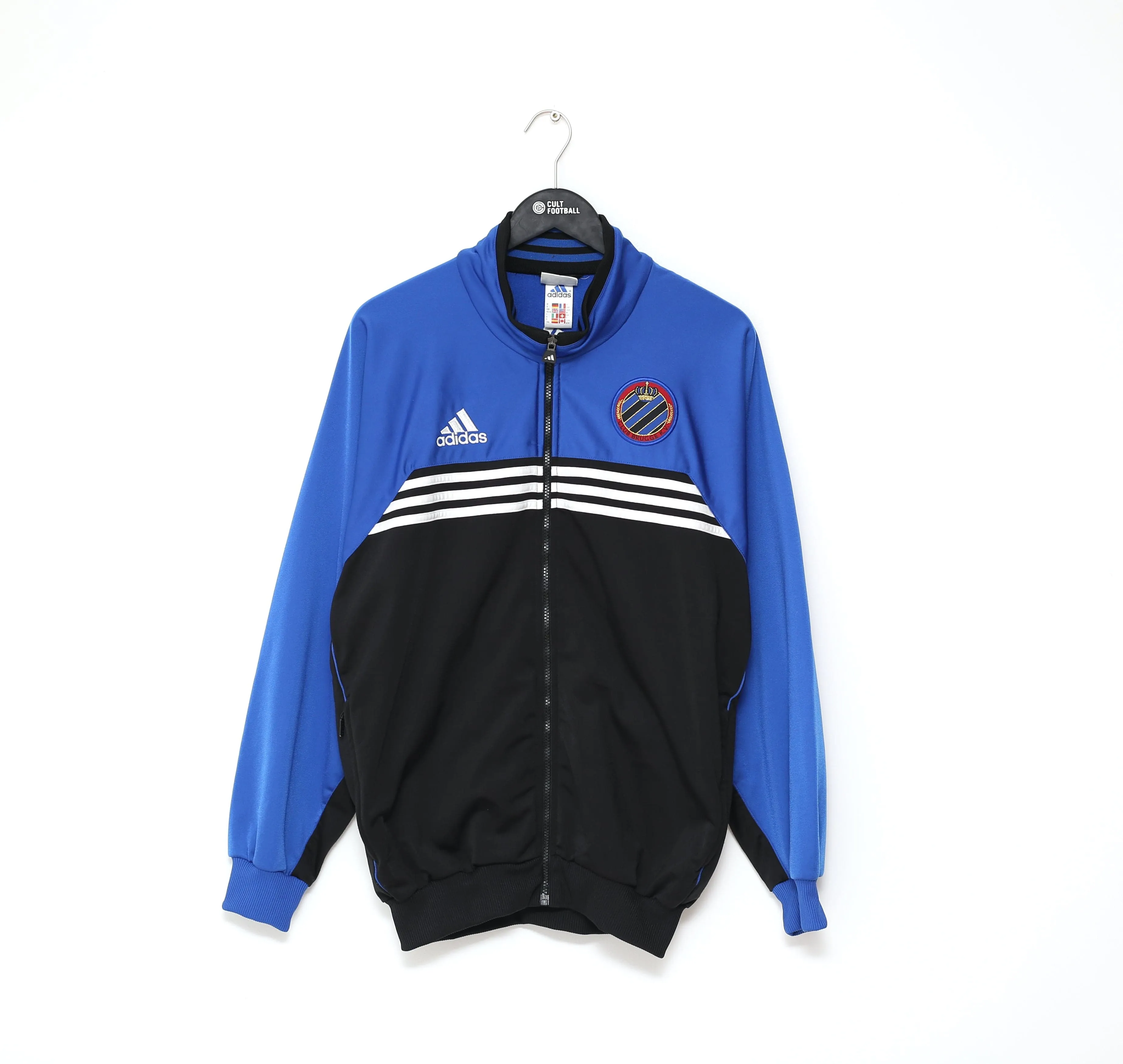 1998/00 CLUB BRUGGE Vintage adidas Football Track Top Jacket (M)