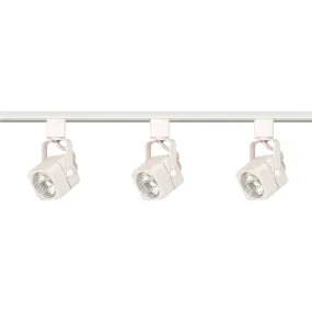 3 LIGHT TRACK KIT SQ. LINE VOLT.WHITE