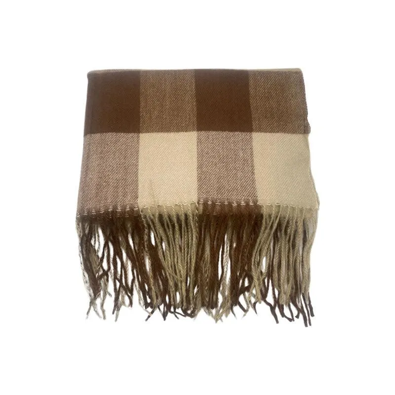 65Cm X 180Cm Plaid Soft Winter Scarf F6376-72