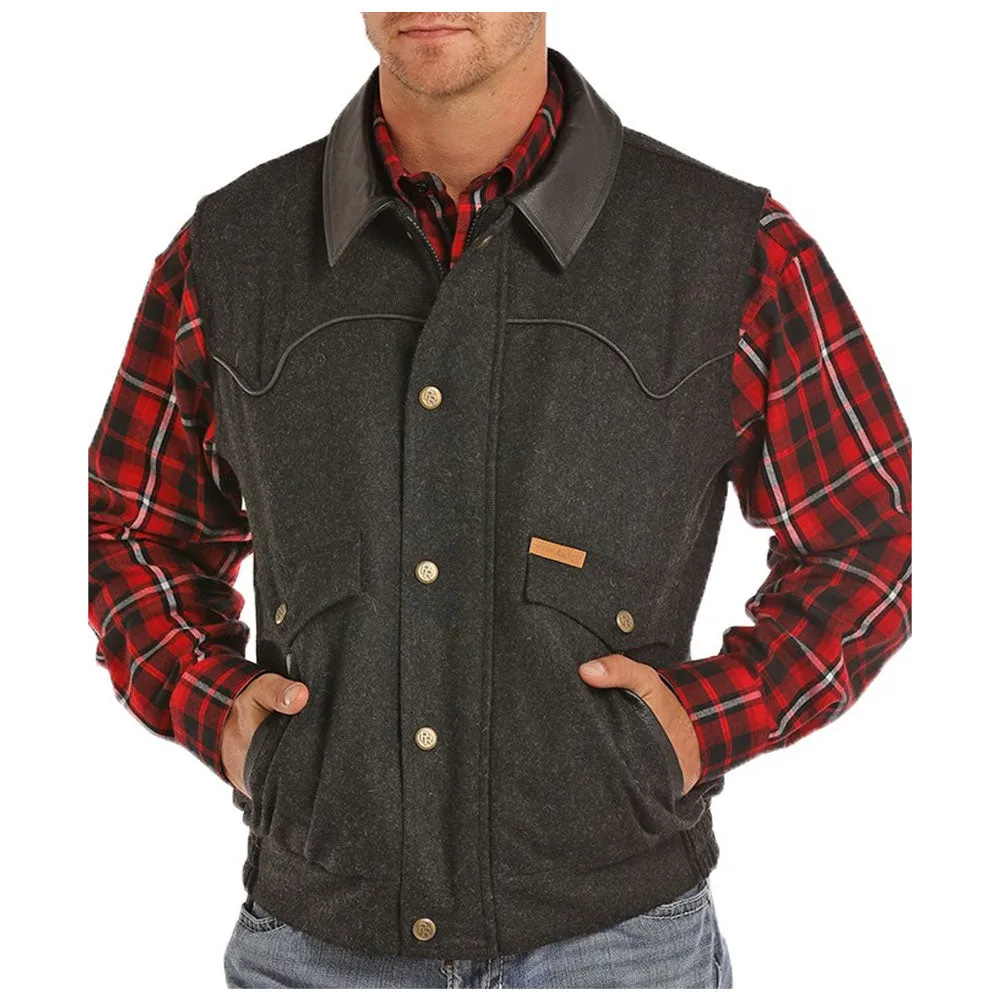 98-5619 Powder River Men's Heather Holbrook Wool Vest