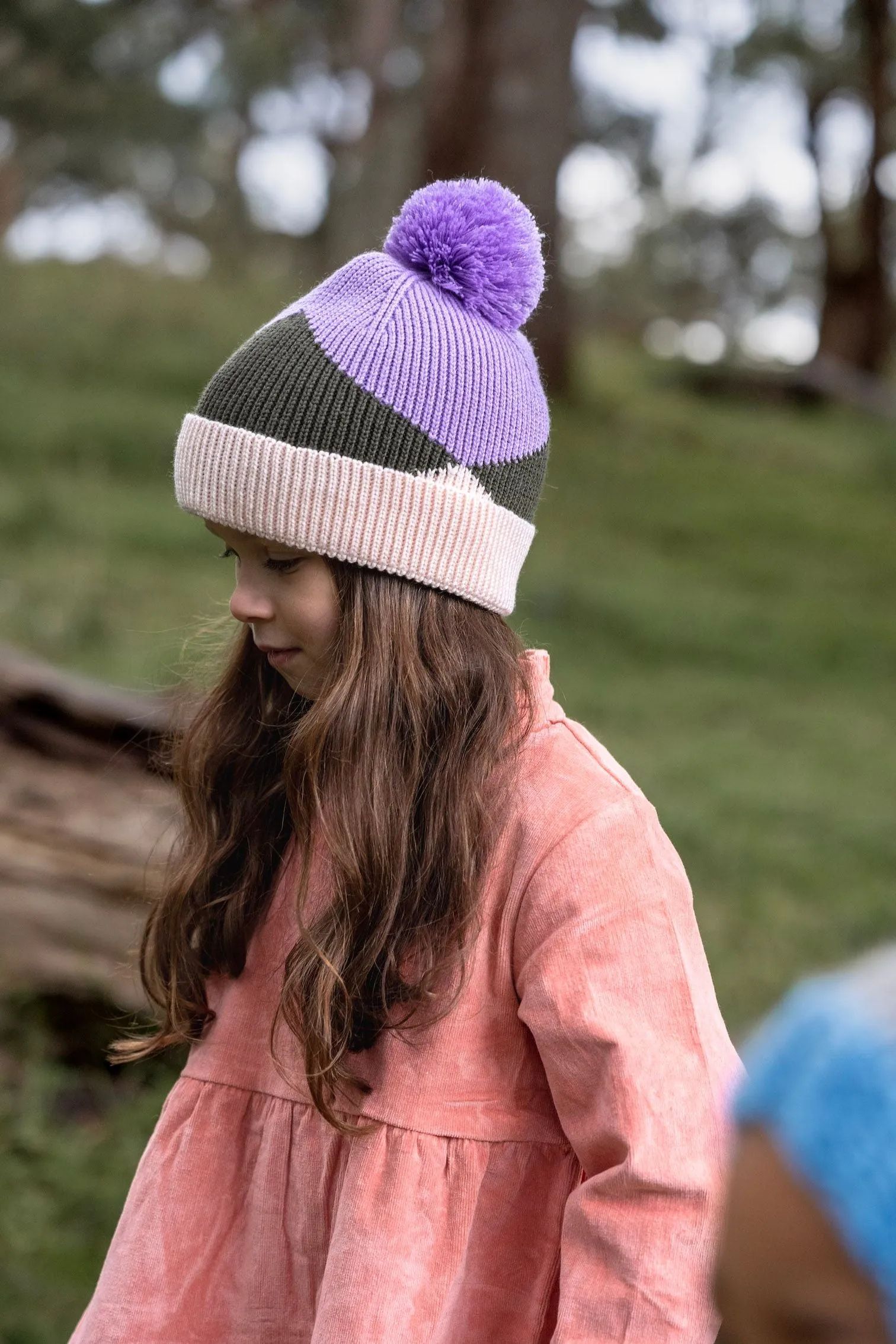 Acorn Kids: Hidden Valley Merino Beanie Lilac