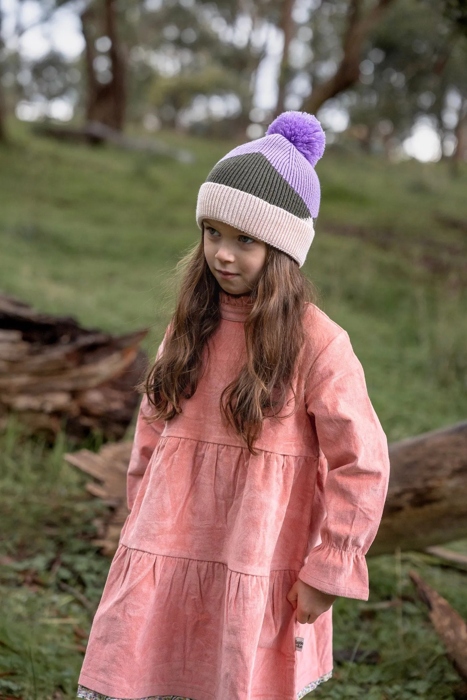 Acorn Kids: Hidden Valley Merino Beanie Lilac