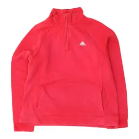 Adidas Womens Pink Half Zip Sweat Track Jacket | Vintage Sportswear Activewear