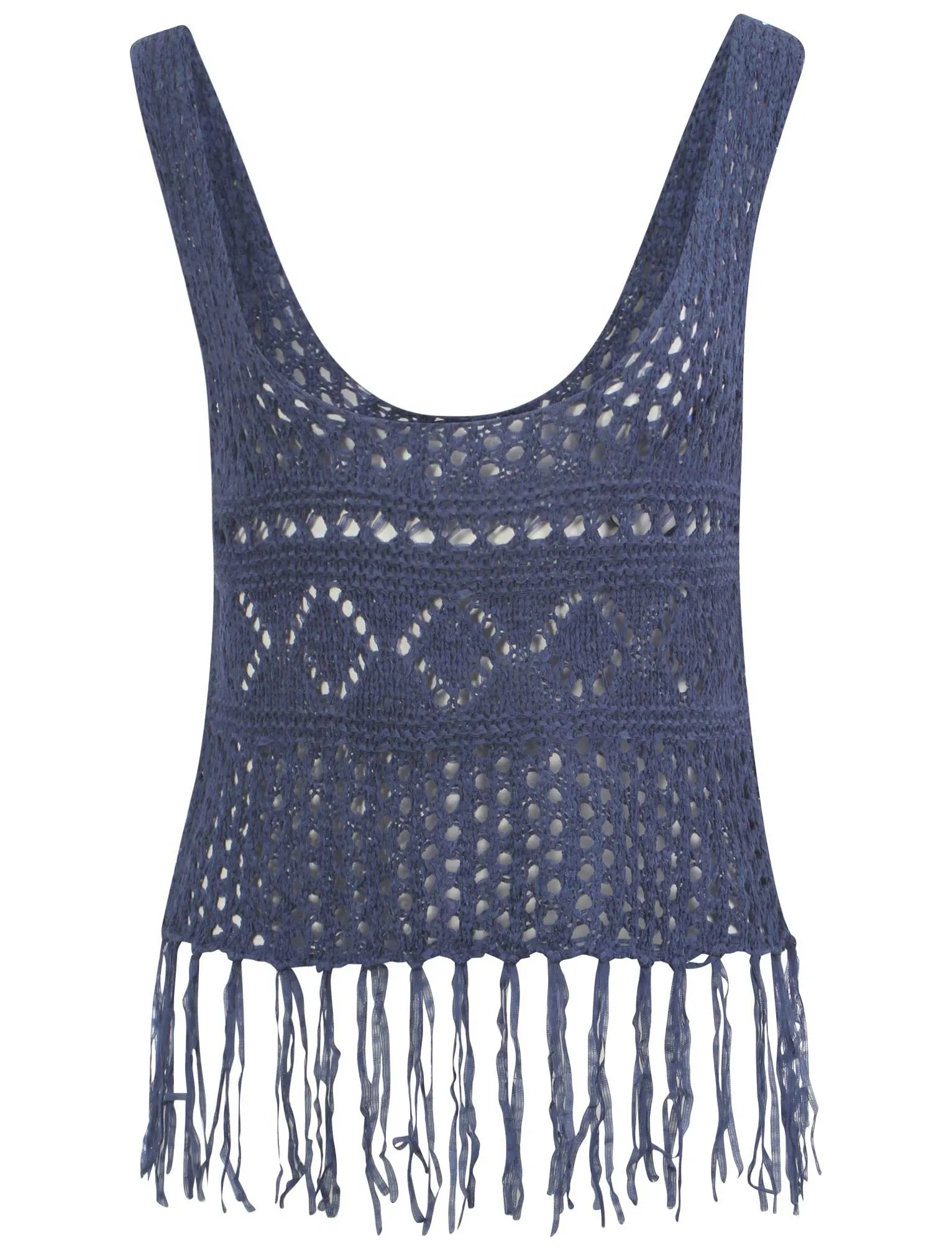 Amara Reya Sienna navy knitted vest