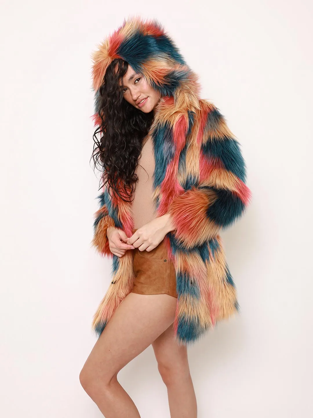 American Swallow Hooded Faux Fur Coat | Women's