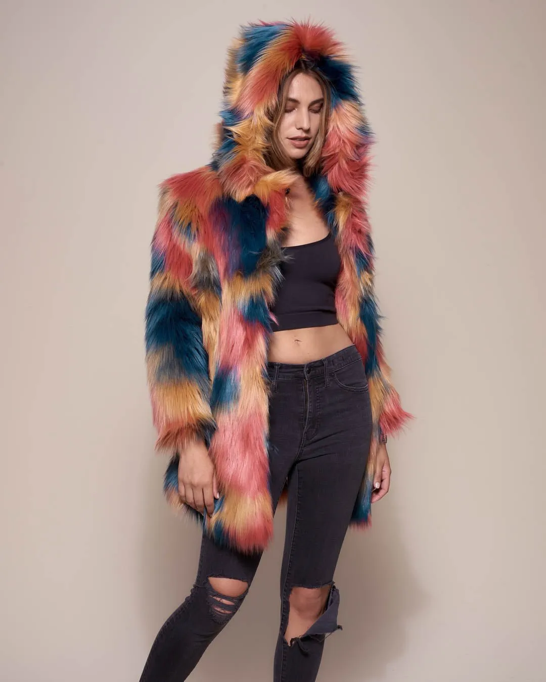 American Swallow Hooded Faux Fur Coat | Women's