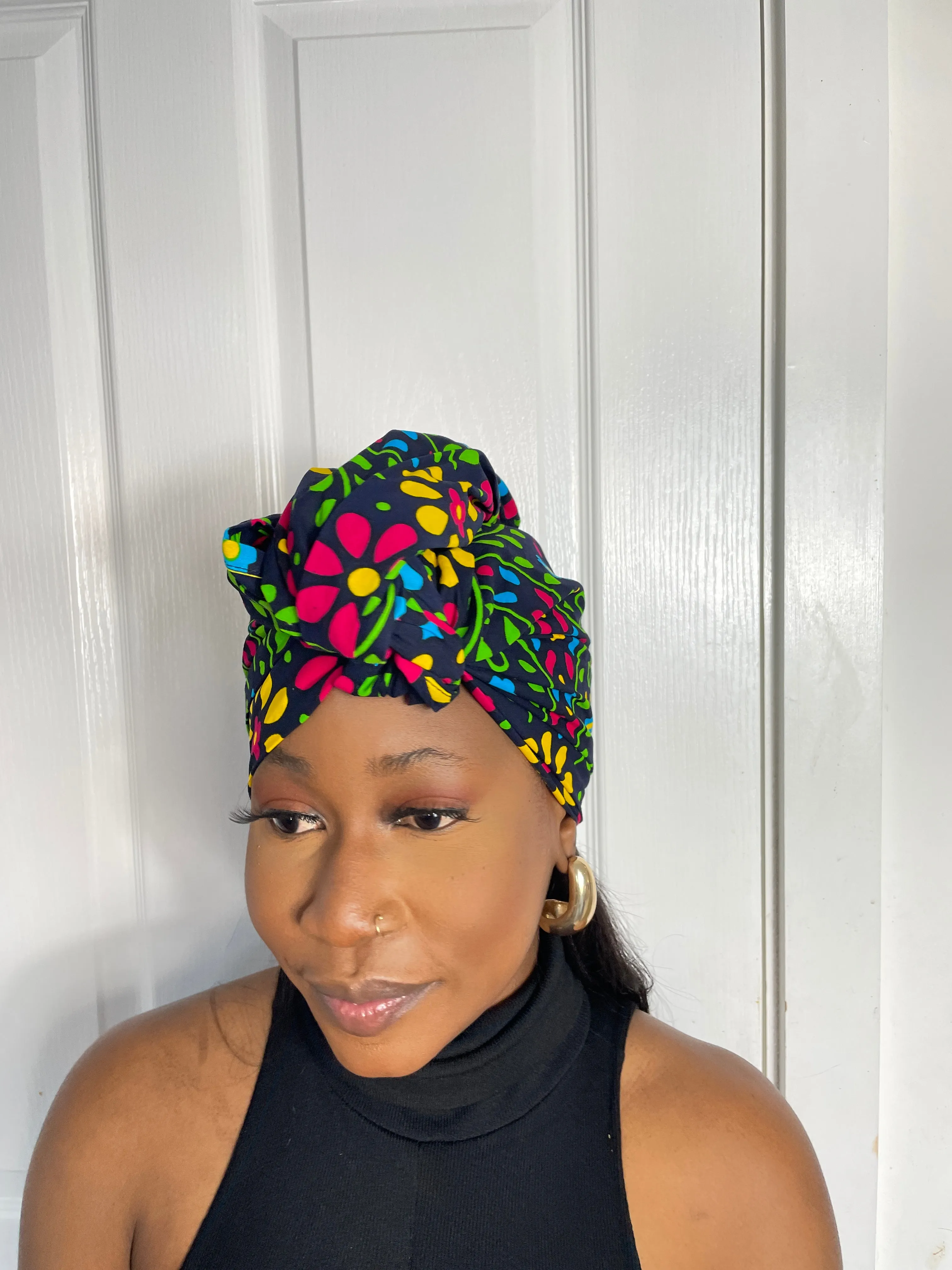 Anita Pink and Yellow Ankara Headwrap/Scarf