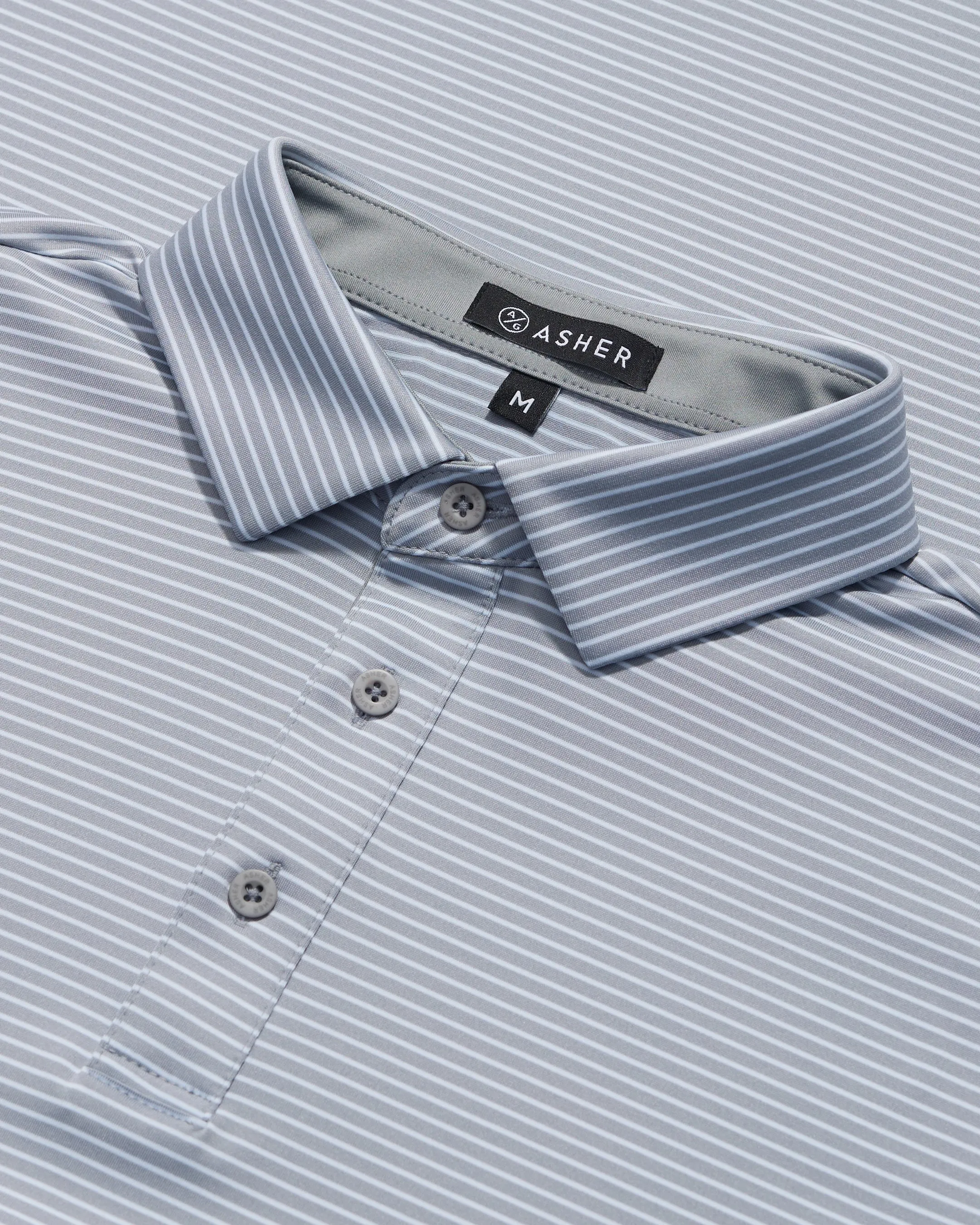 ASHER Track Stripe Polo