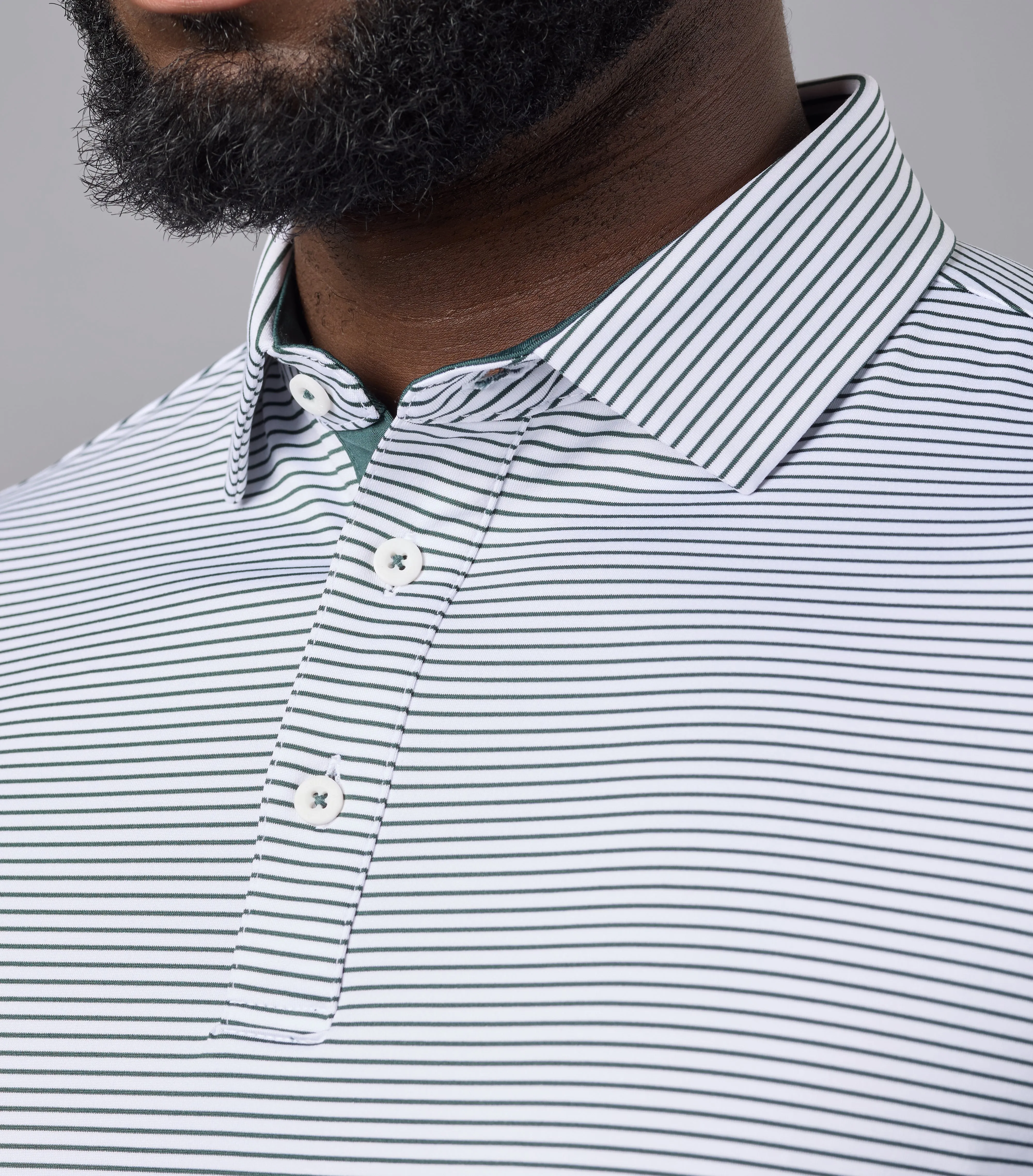 ASHER Track Stripe Polo