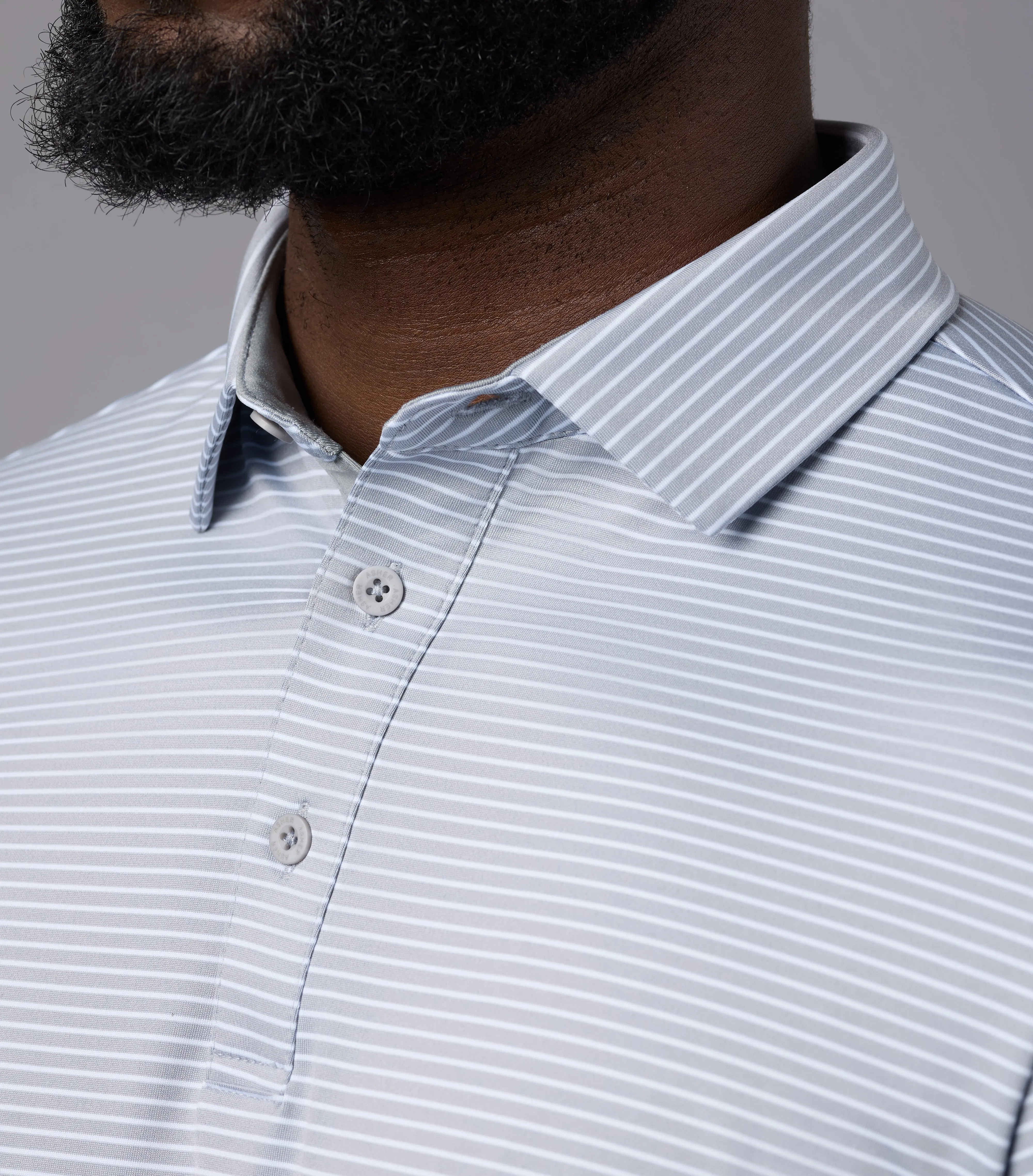 ASHER Track Stripe Polo