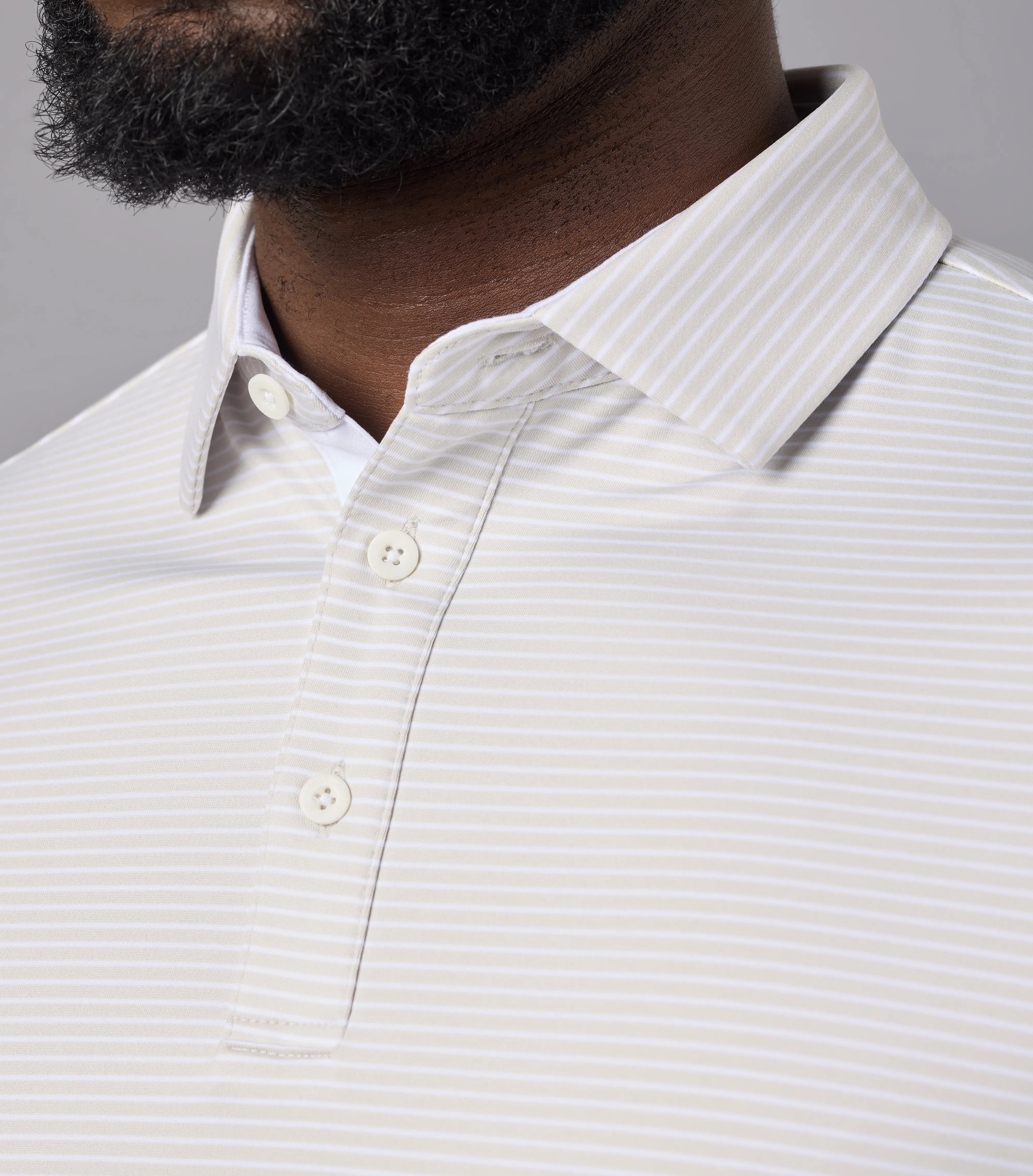 ASHER Track Stripe Polo