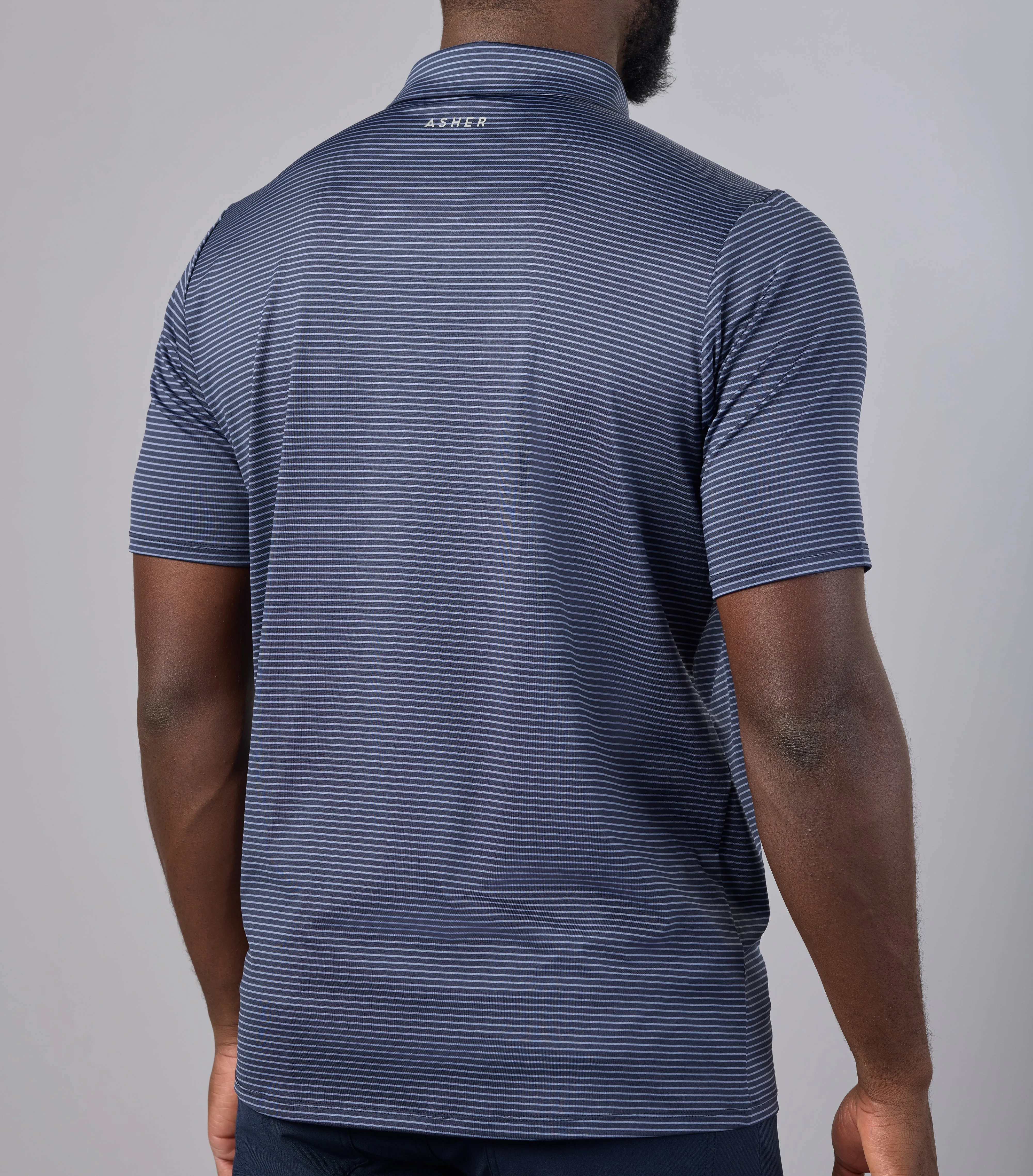 ASHER Track Stripe Polo