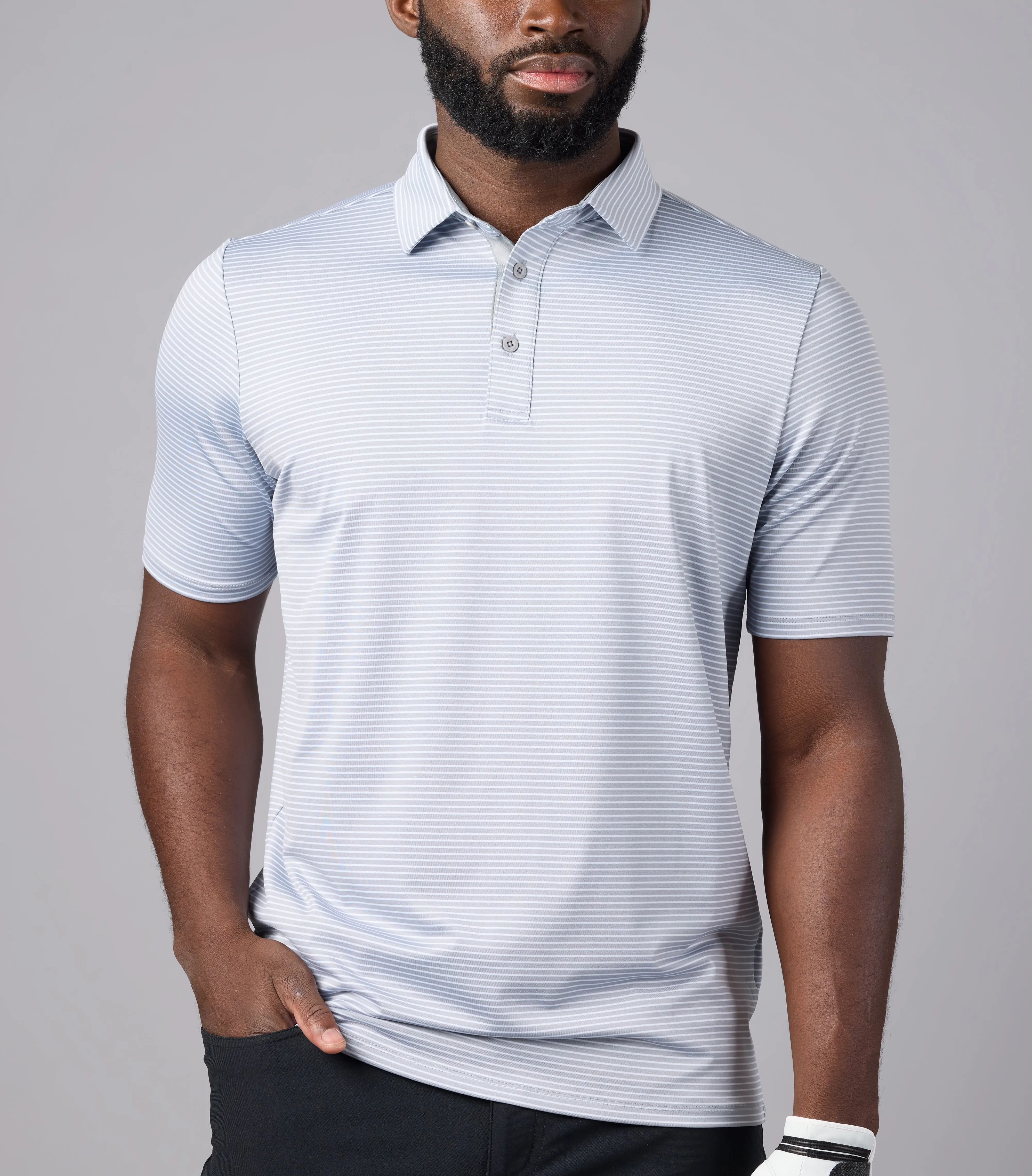 ASHER Track Stripe Polo