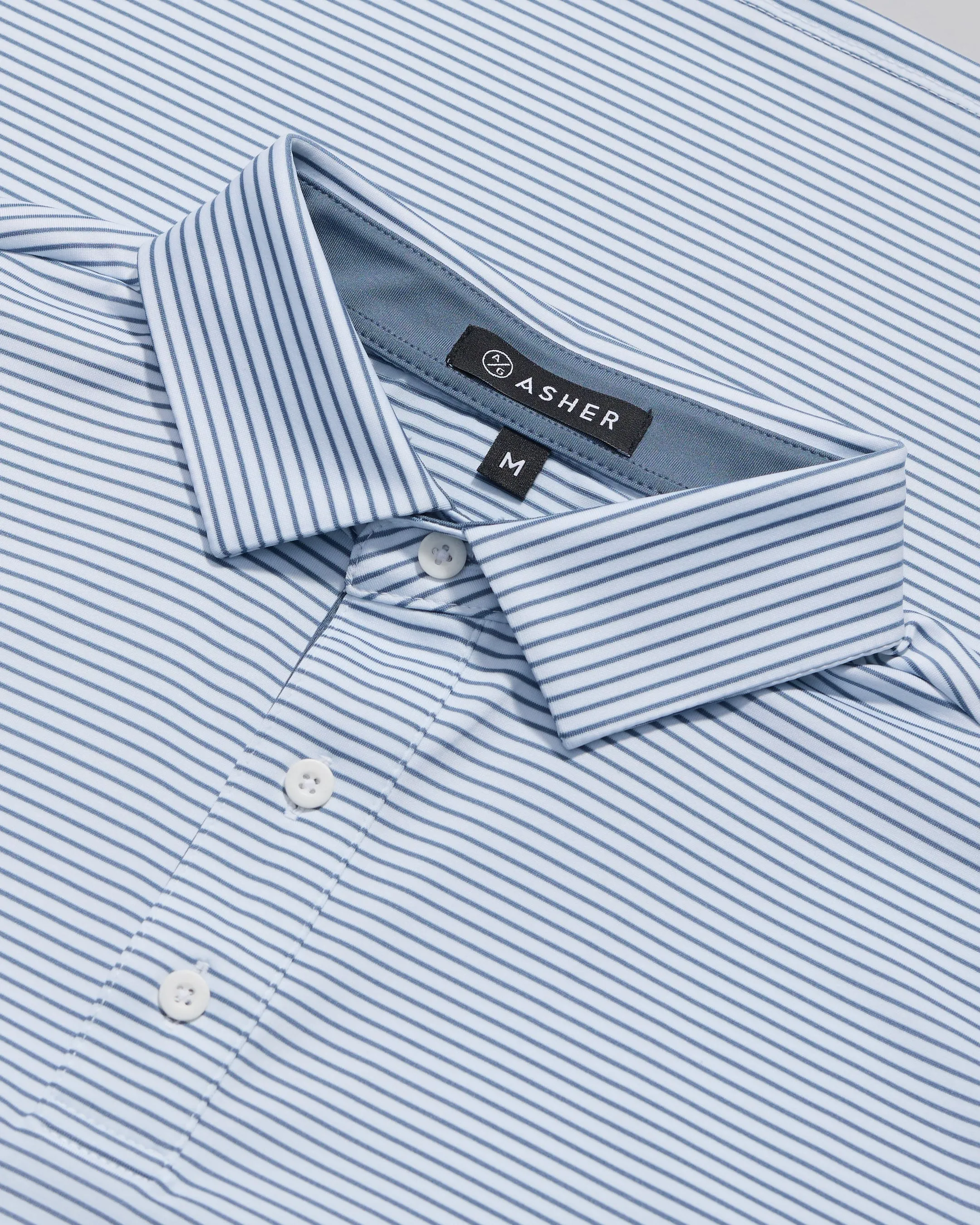 ASHER Track Stripe Polo