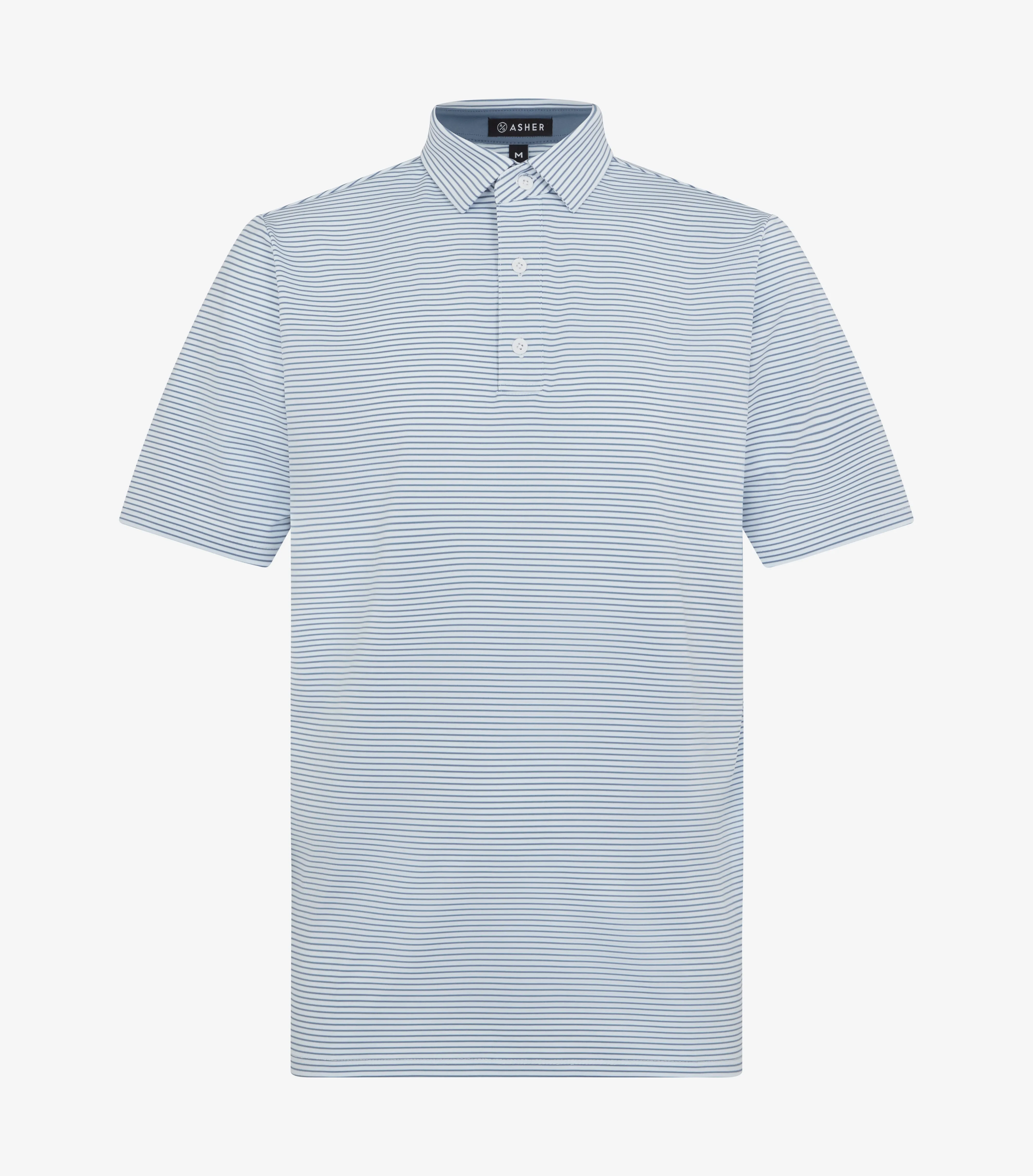 ASHER Track Stripe Polo