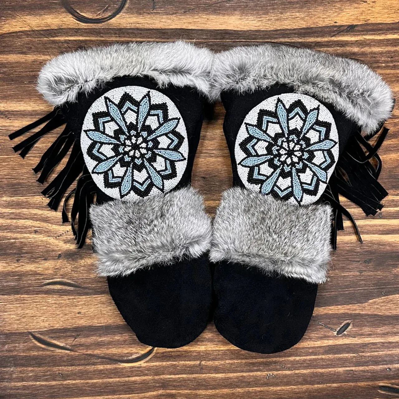 Astis | Long Cuff Leather Mittens | Women's