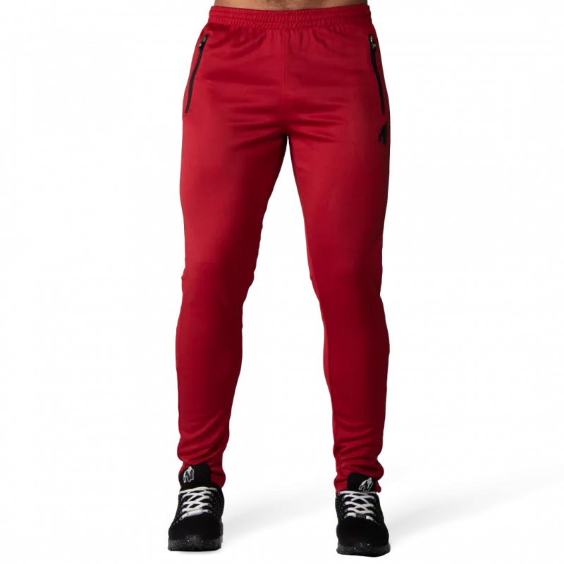 BALLINGER TRACK PANTS - RED/BLACK