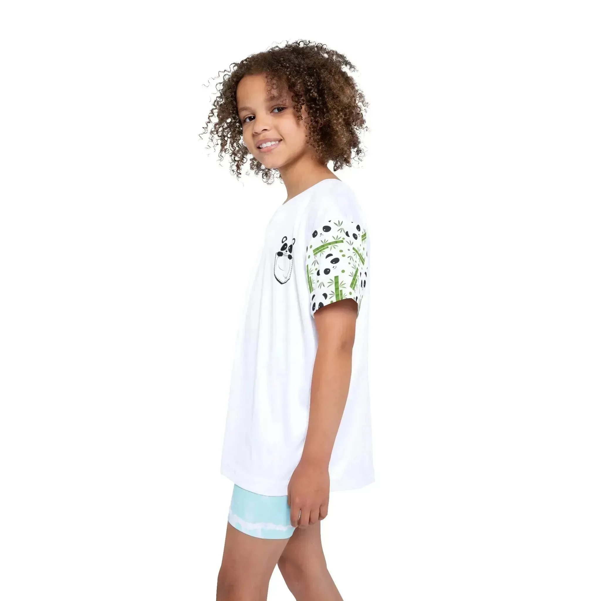 Bamboo Panda Bears Over Printed Kids T-Shirt