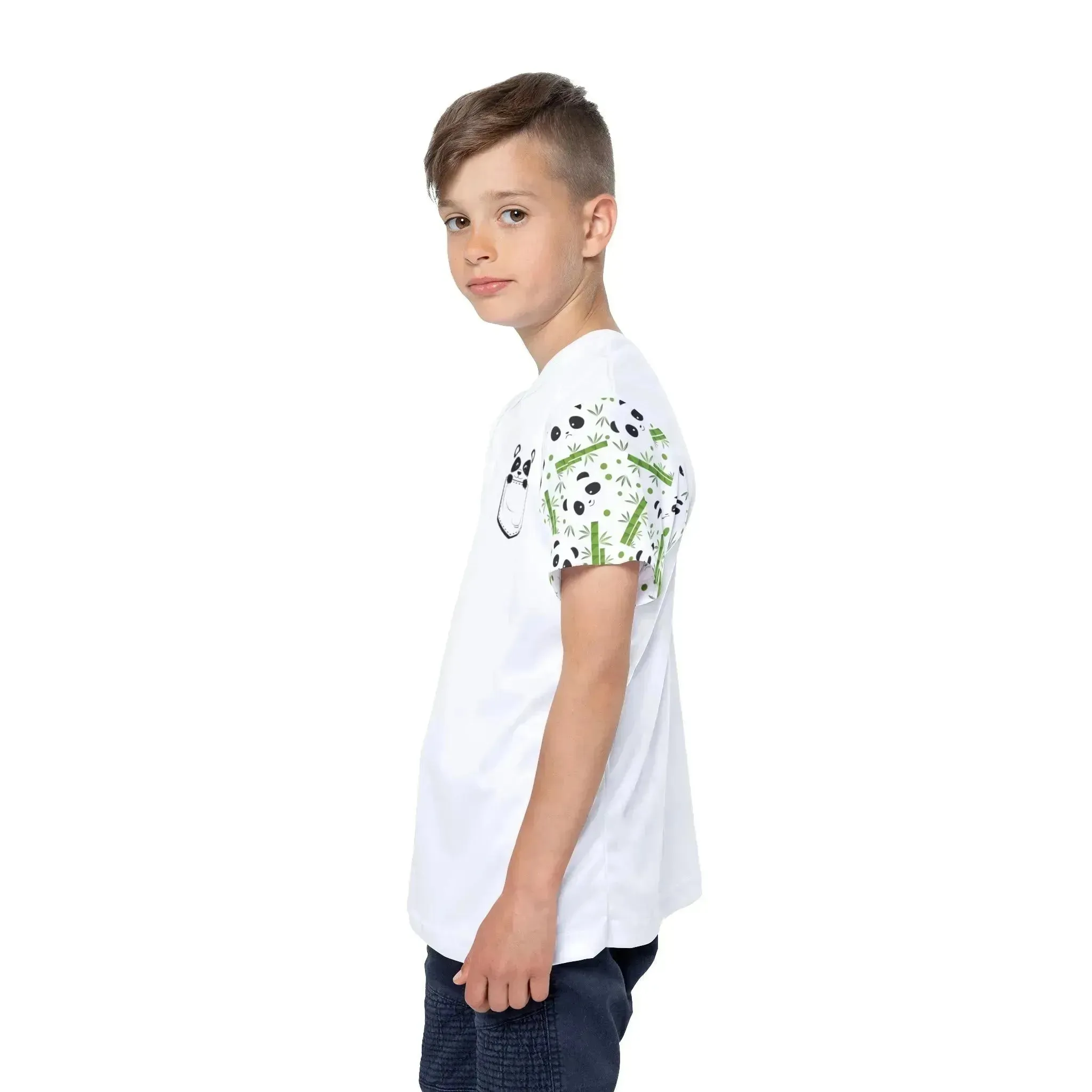 Bamboo Panda Bears Over Printed Kids T-Shirt