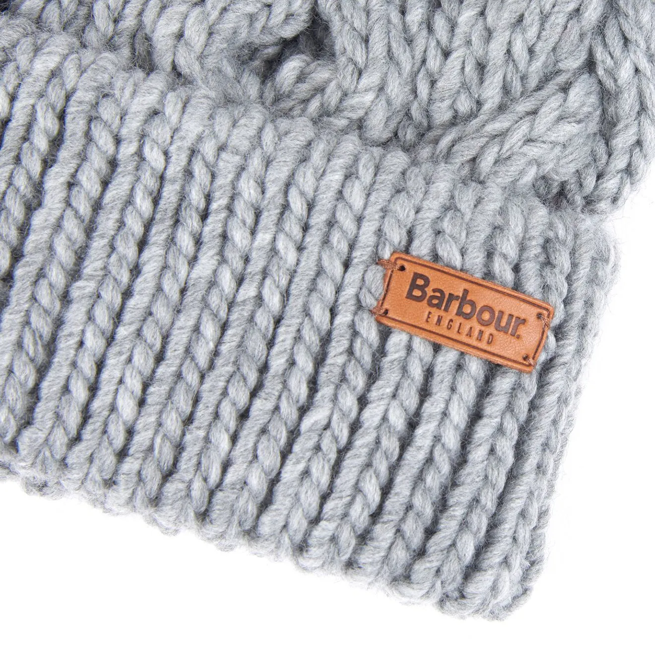 Barbour Womens Penshaw Beanie Hat Grey