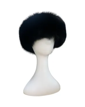 Black Fox Fur Headband