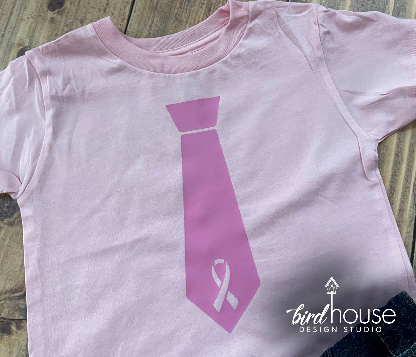 Breast Cancer Awareness Tie Shirt, Pink Ribbon Month October