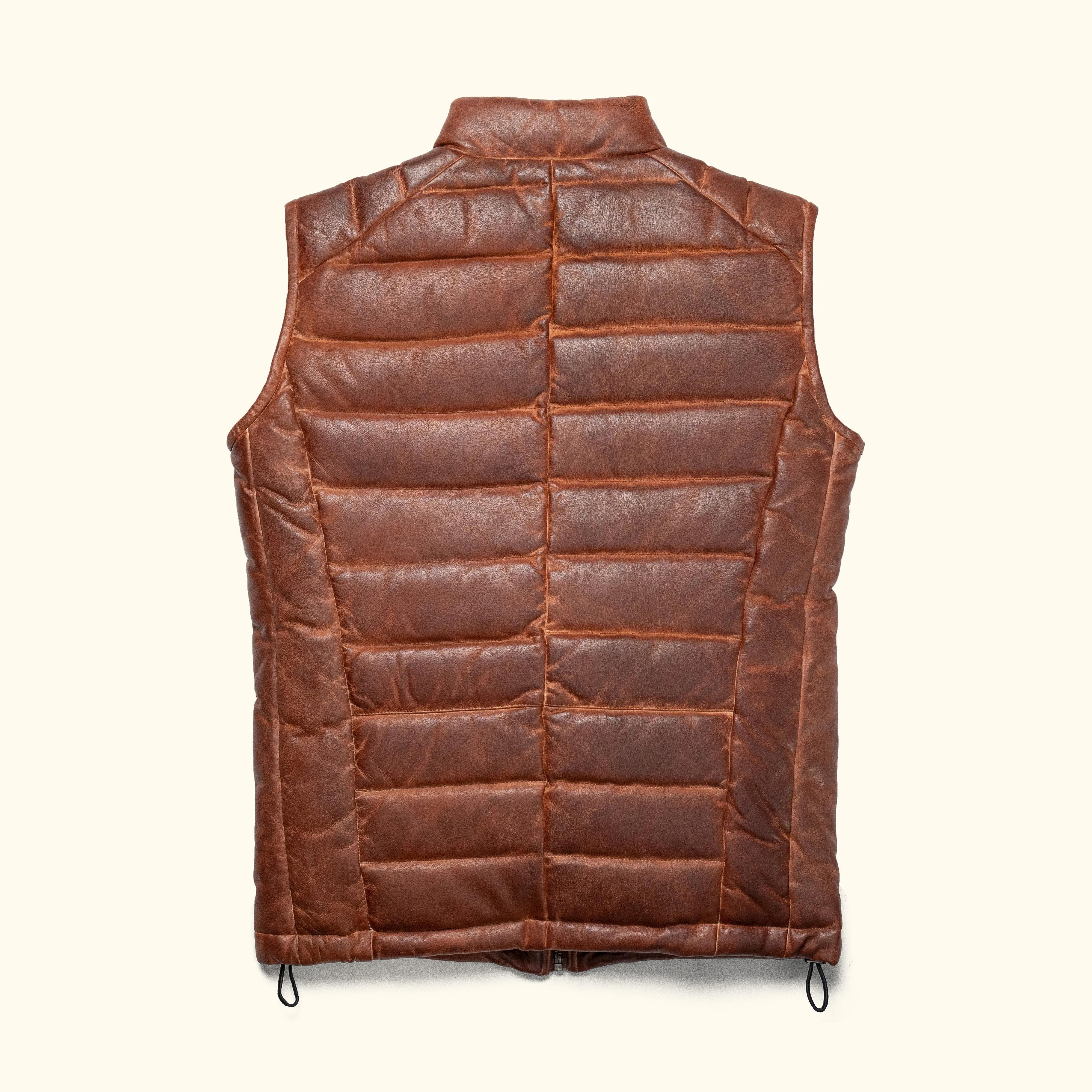 Bridger Leather Down Vest | Light Brown