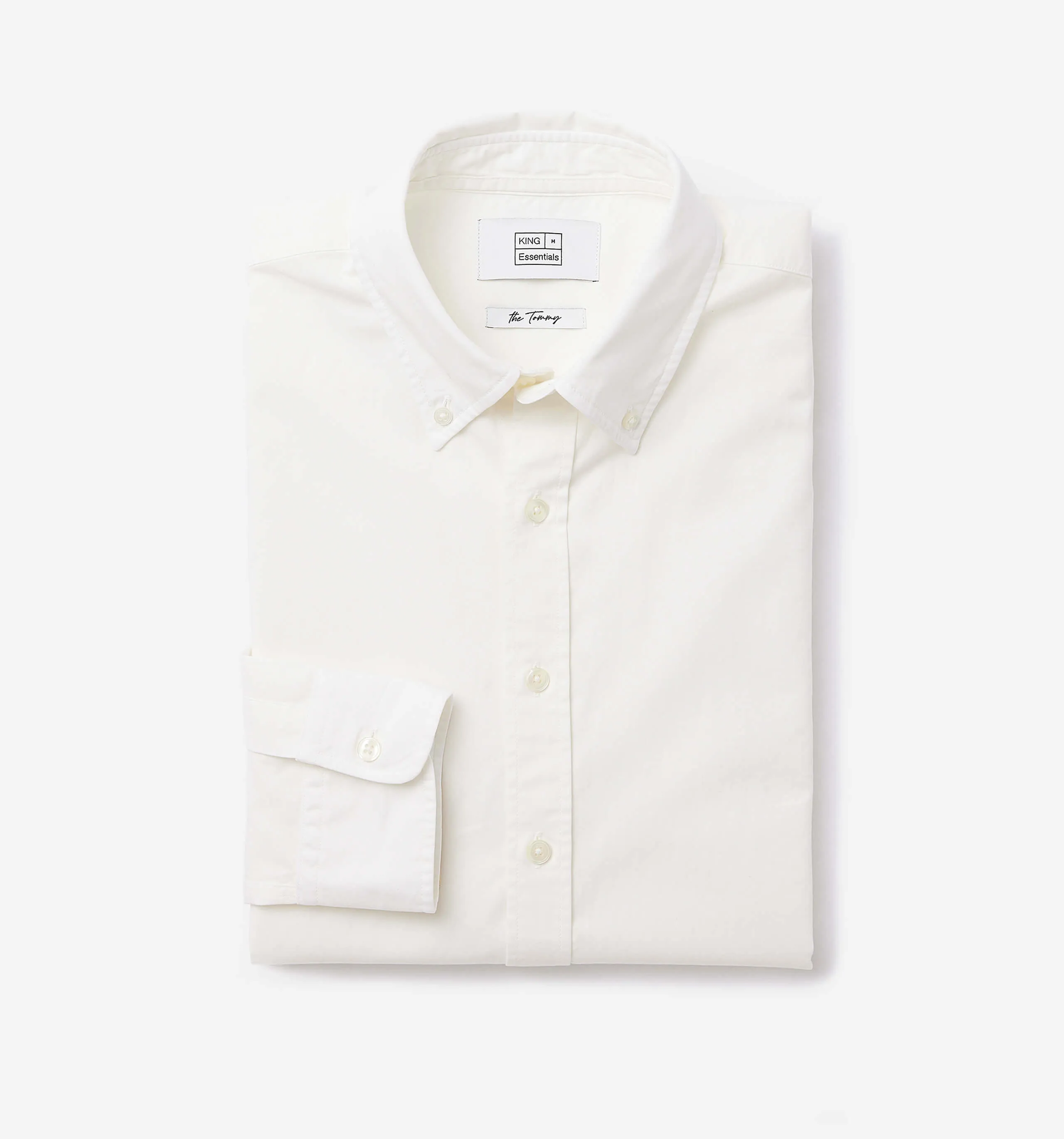 Button Down Garment Dyed Shirt White