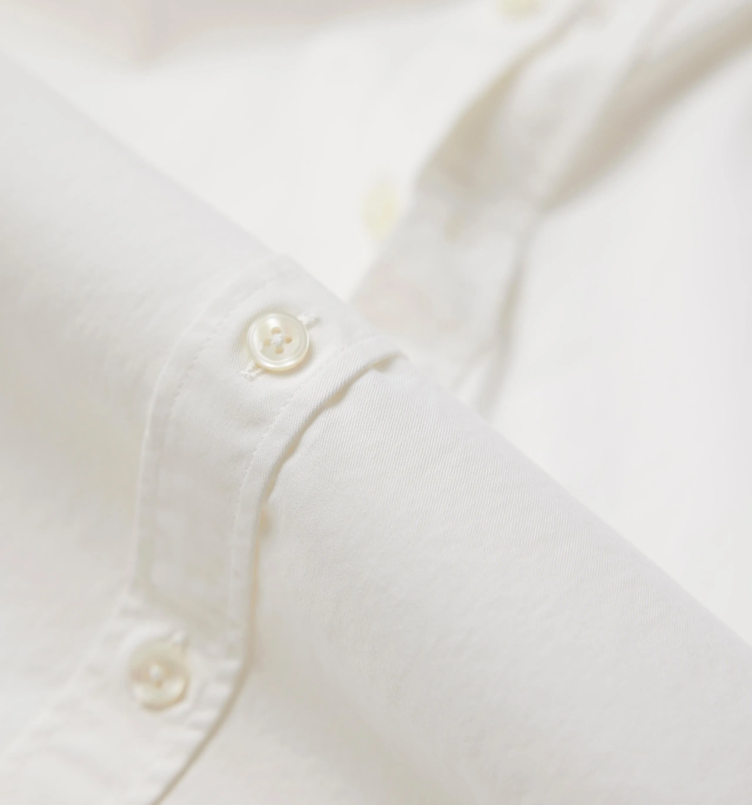 Button Down Garment Dyed Shirt White