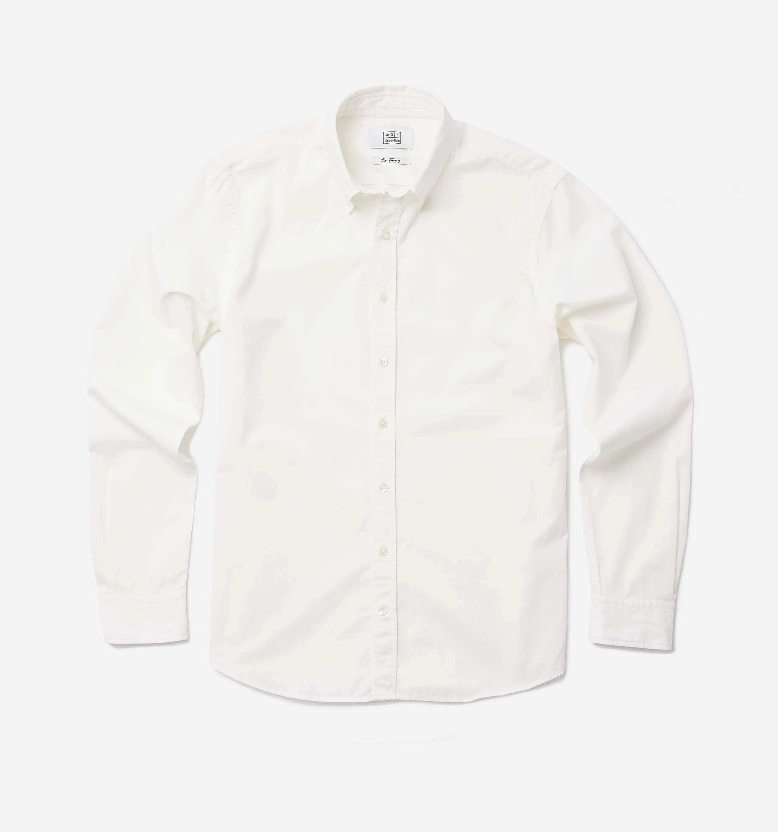 Button Down Garment Dyed Shirt White