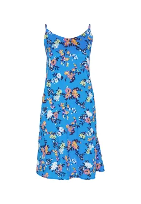 b.young vestito da donna a fantasia con bretelle Short Slip Dress 20811207 20181 ibiza blue mix