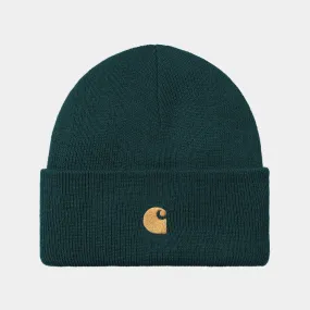 Carhartt WIP - Chase Beanie - Duck Blue / Gold