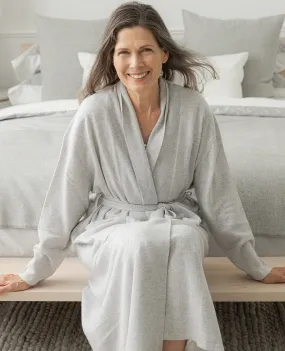 Cashmere Robe Heather Pearl