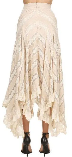 Chevron Lace Long Skirt