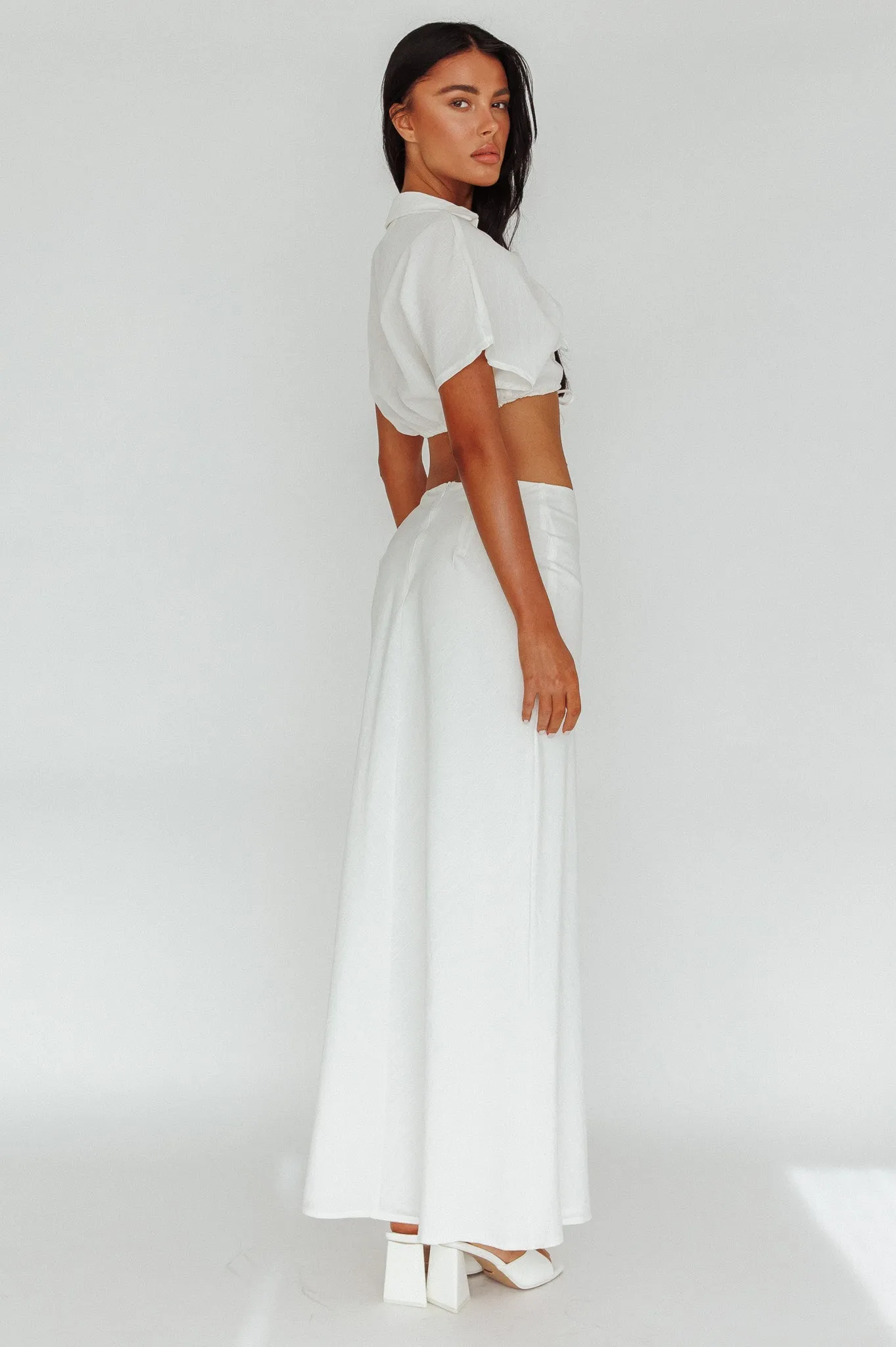 Coast To Coast Maxi Skirt White