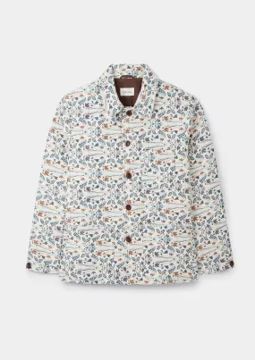 Cream Jacquard Chore Jacket