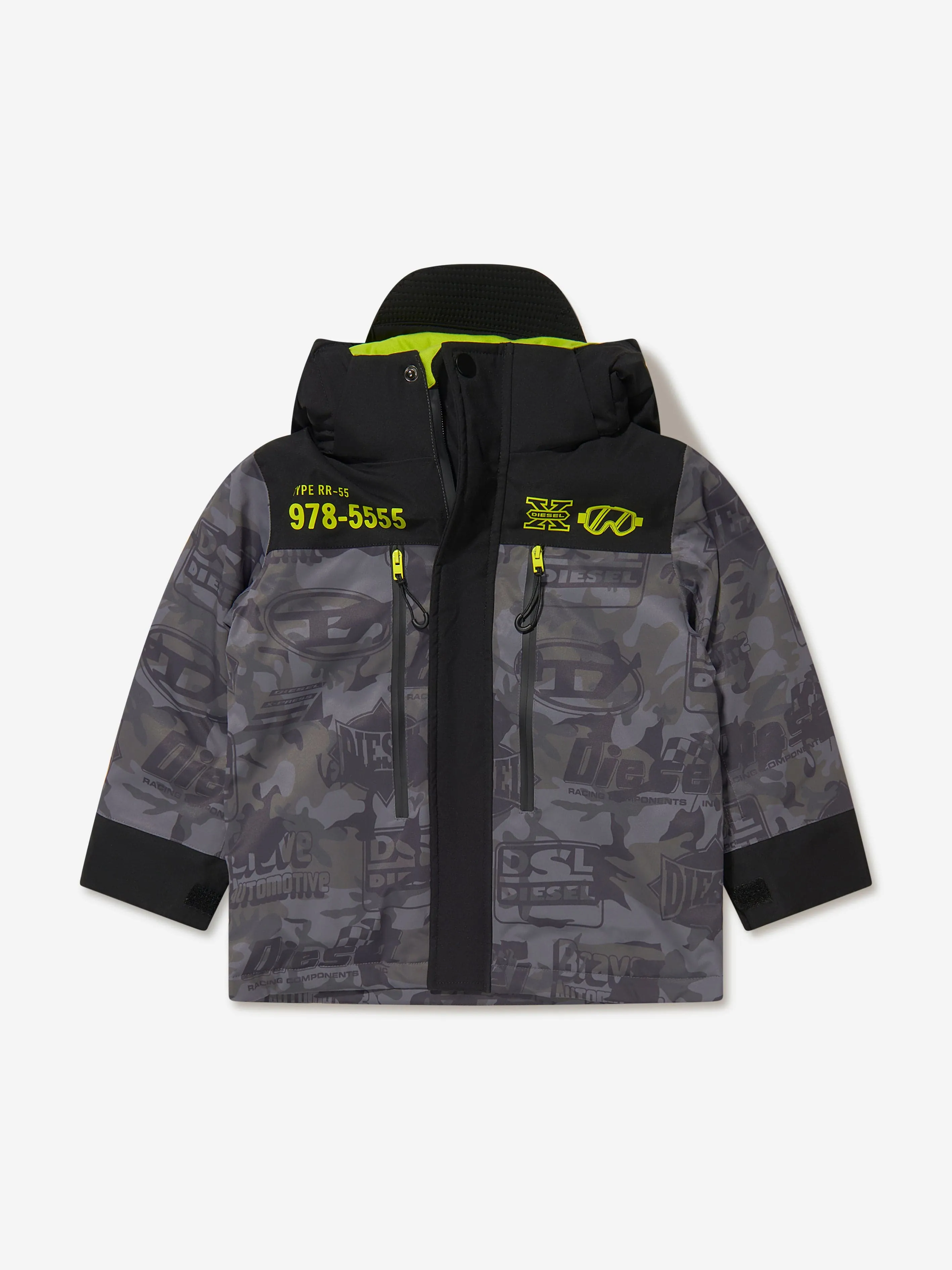 Diesel Boys Racing Print Ski Jacket