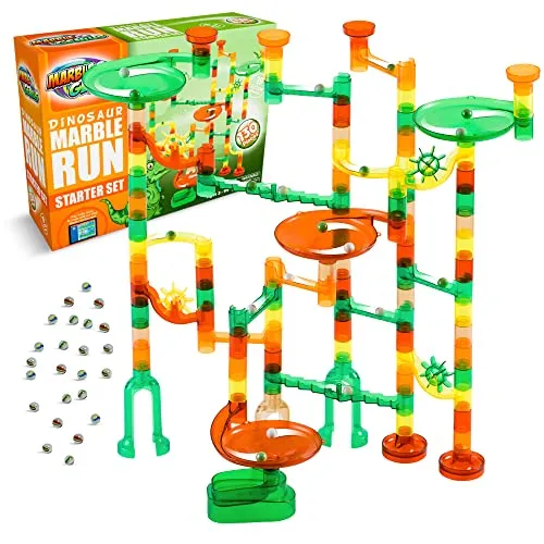 Dinosaur Marble Run Starter Set, 130 pieces