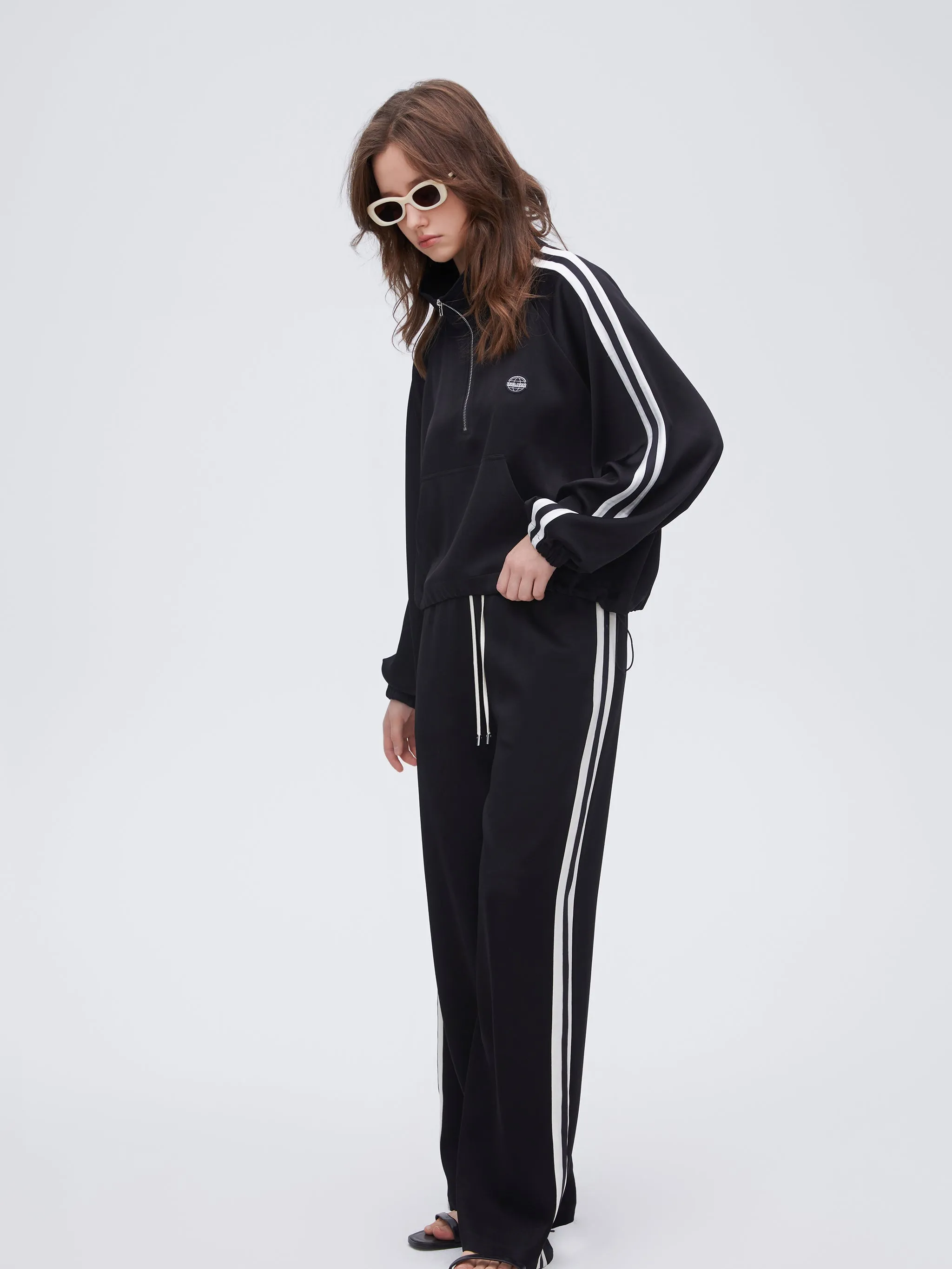 Draped Acetate Track Jacket