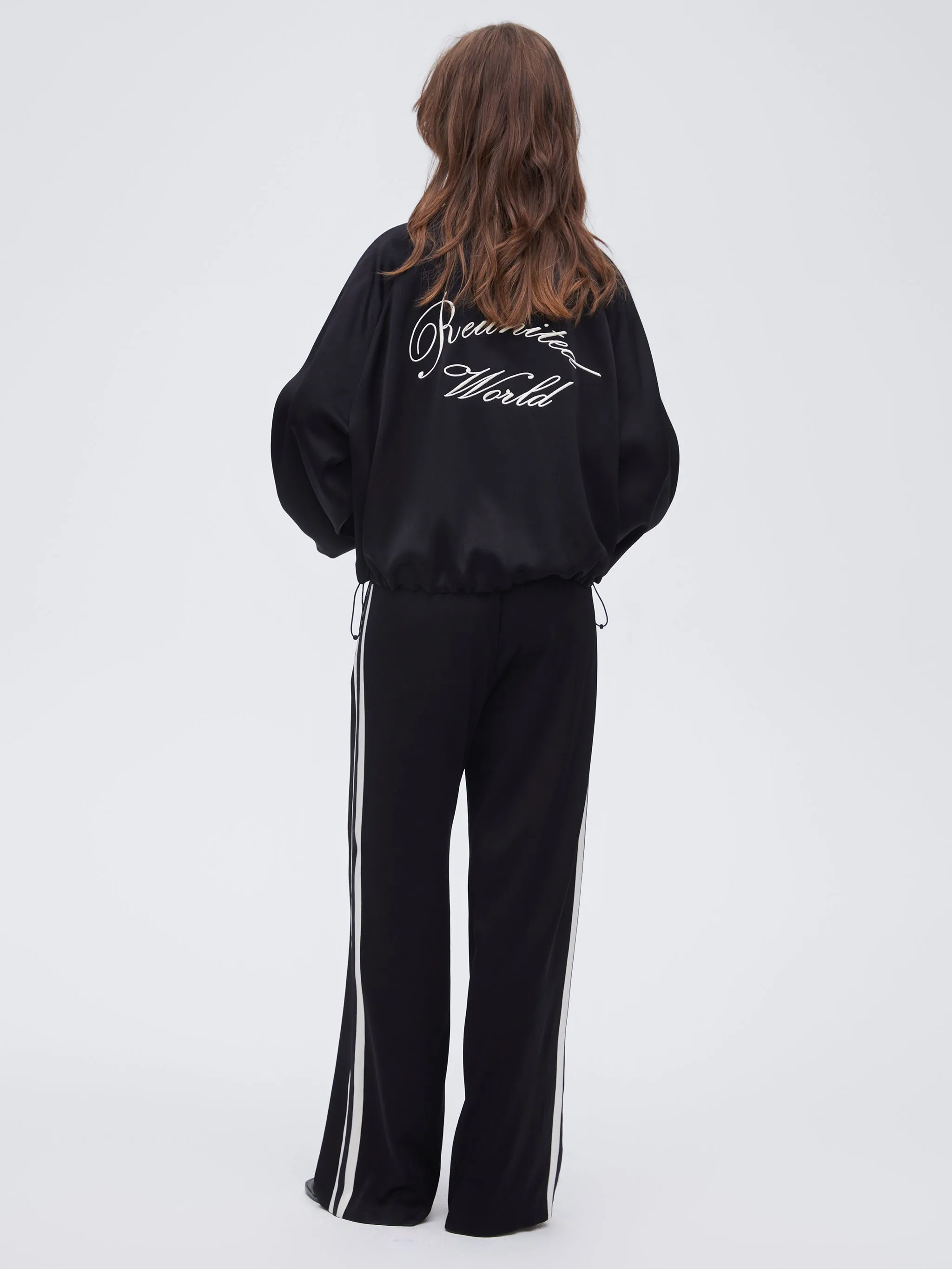 Draped Acetate Track Jacket