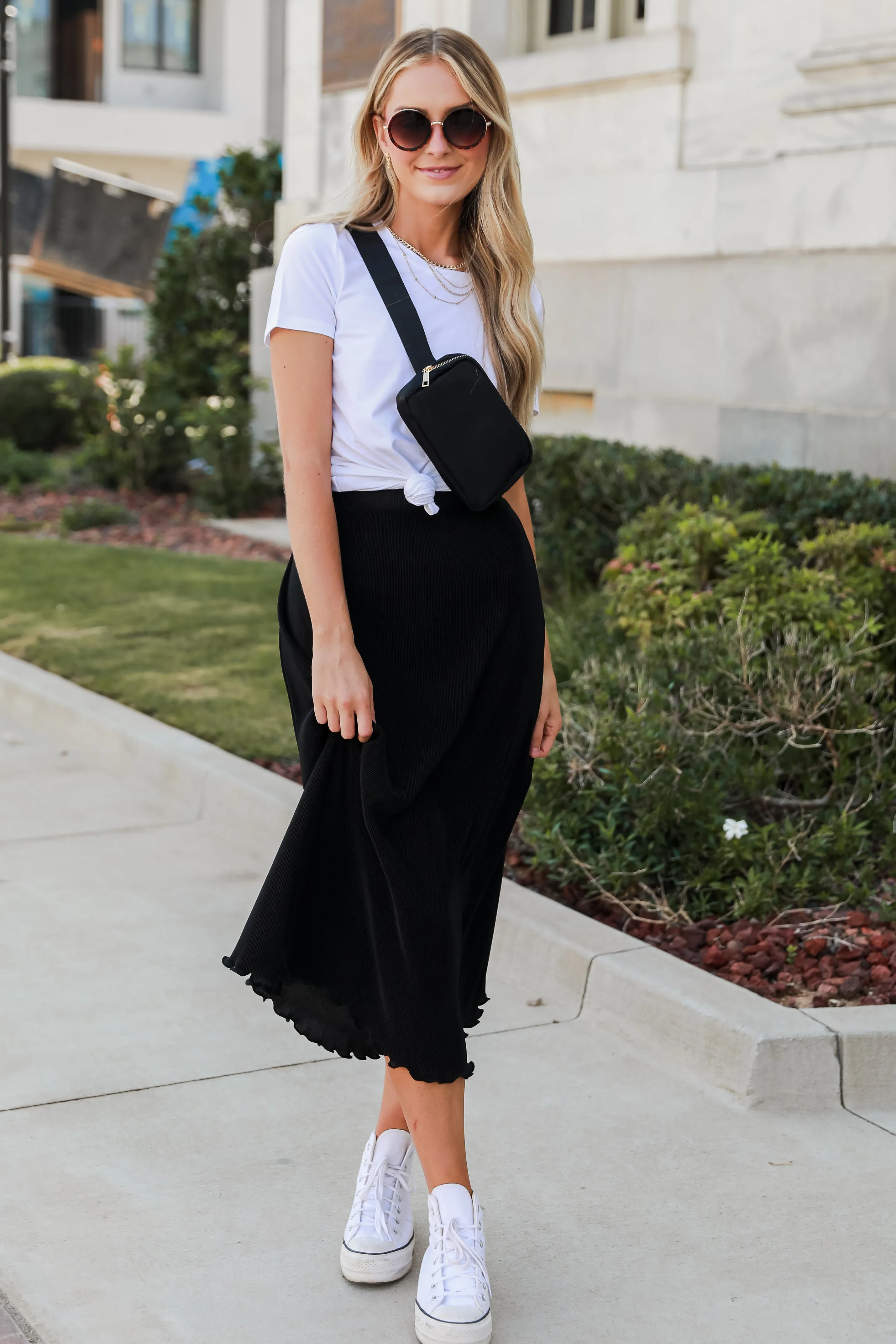 FINAL SALE - Oh So Glamorous Plisse Maxi Skirt