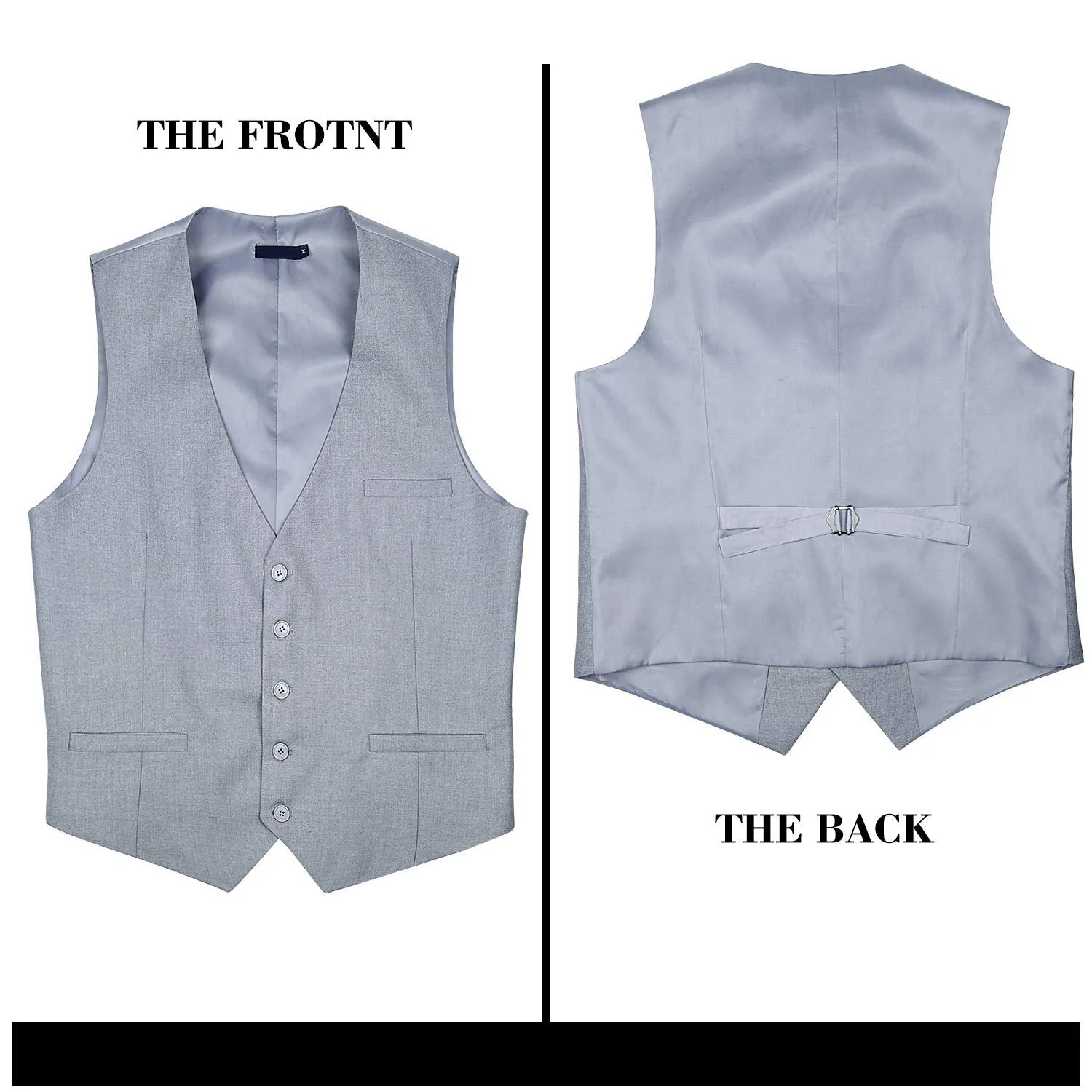 Formal Suit Vest - LIGHT GREY