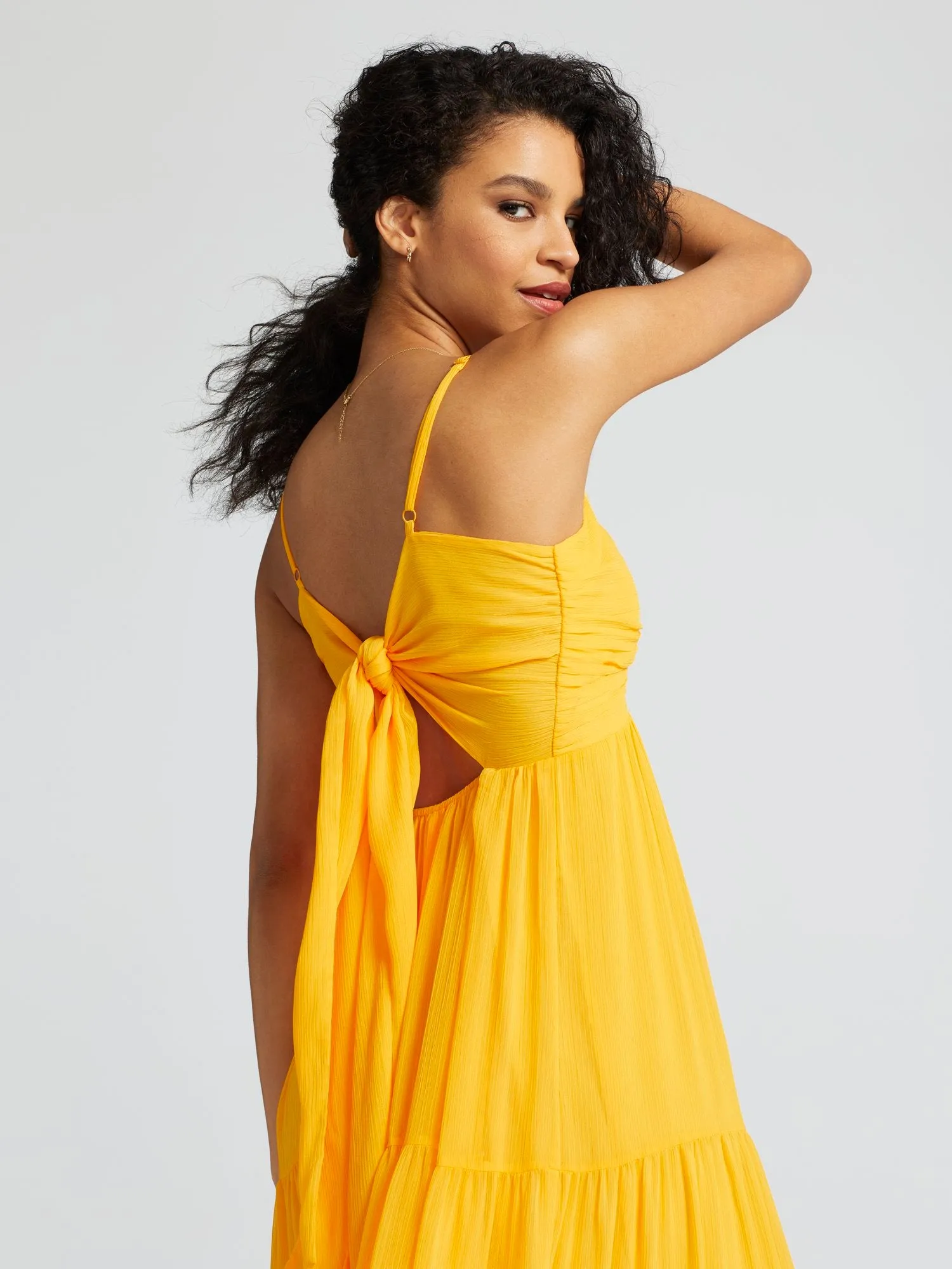 Gem O-Ring Cut-Out Maxi Dress