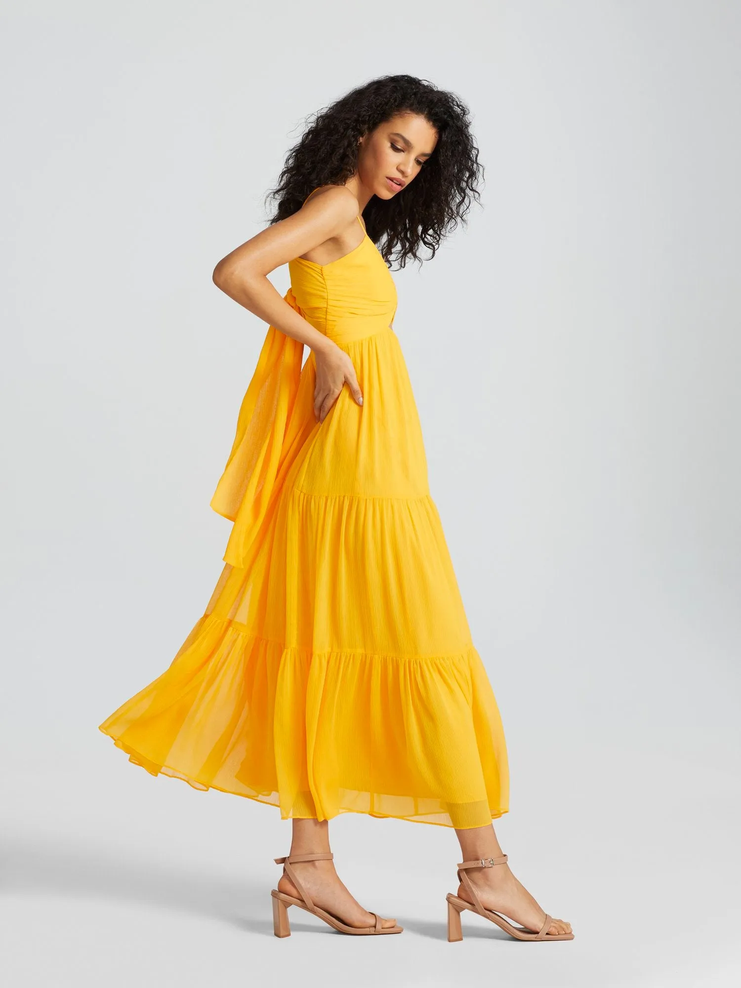 Gem O-Ring Cut-Out Maxi Dress