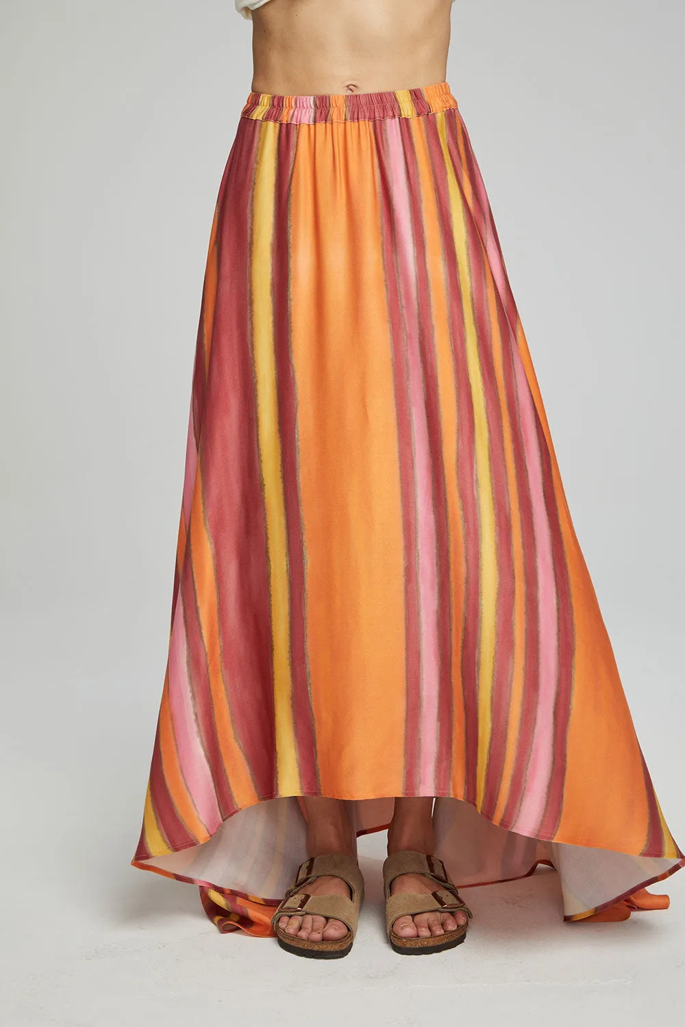 Hazel Maxi Skirt - Sunset Stripe