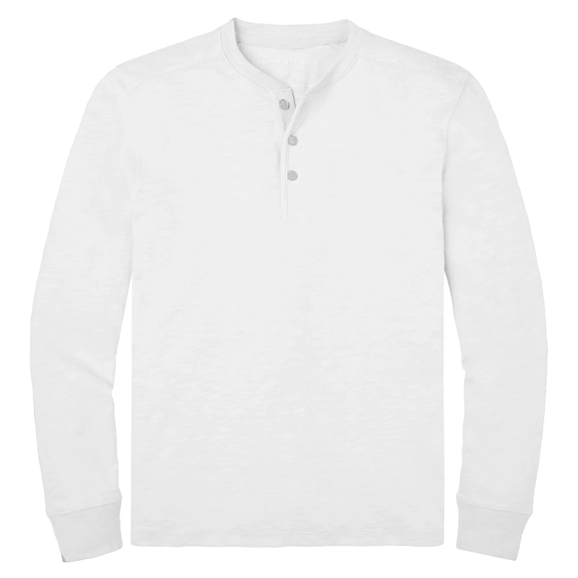 Henley Shirt Long Sleeve - White