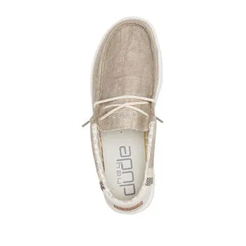 Hey dude Wally Linen Natural Khaki