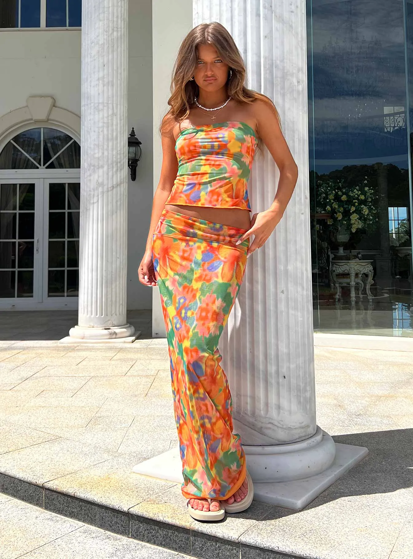 Hillcrest Floral Maxi Skirt Multi